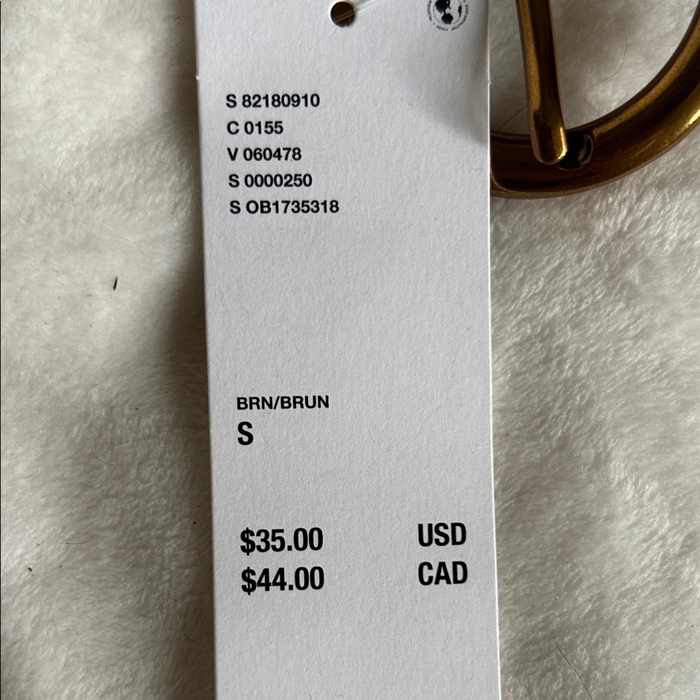 Urban Outfitters Brown Leather Belt with Gold Buckle - Picture 2 of 5